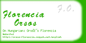 florencia orsos business card
